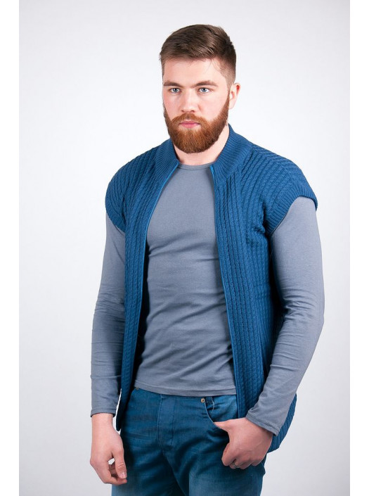 Жилетка шерстяная Жилетка №27F020_Синий