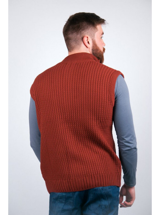 Жилетка шерстяная Жилетка №27F020_Терракотовый