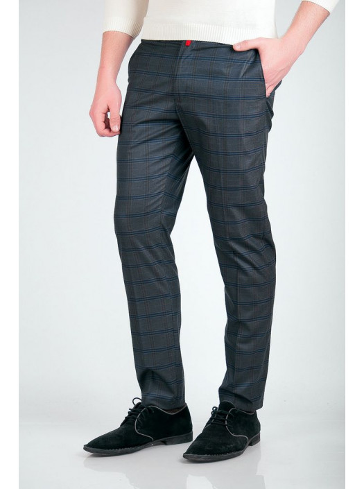 Брюки Брюки №49F009_Сине-коричневый