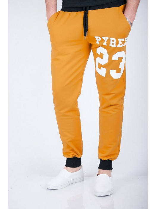 Брюки Брюки спортивные №124F001_Горчичный