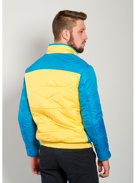 Демисезонная куртка Куртка 2241_Желтый/голубой