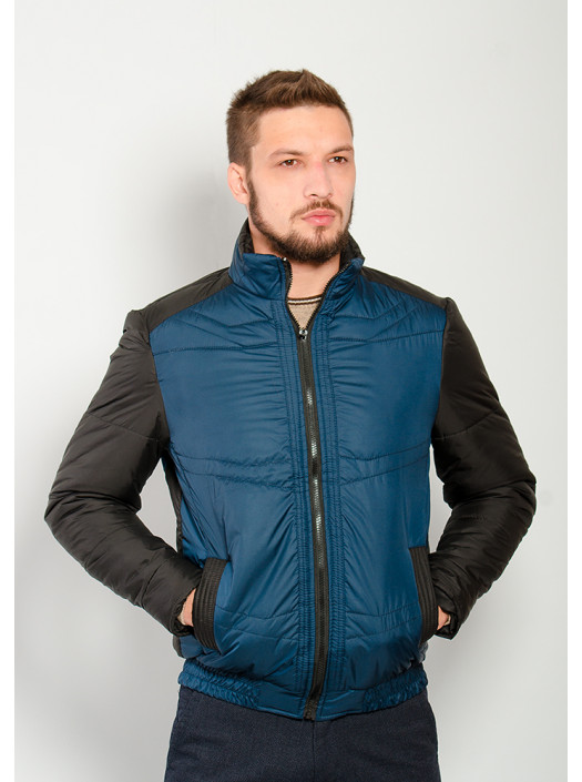 Демисезонная куртка Куртка 2241_Темно-синий/черный