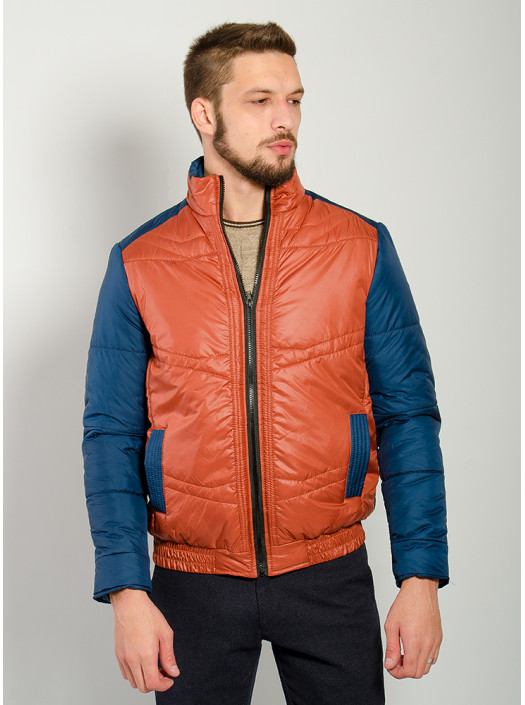 Демисезонная куртка Куртка 2241_Терракотовый/темно-синий