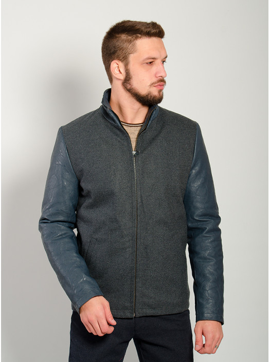 Демисезонная куртка Куртка 2250-1_Темно-серый/темно-синий