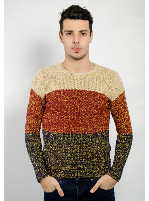 Свитер Свитер №18F053_Бордово-желтый