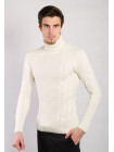 Свитер Гольф №55F013_Молочный