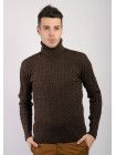 Свитер Гольф №27F001_Коричневый