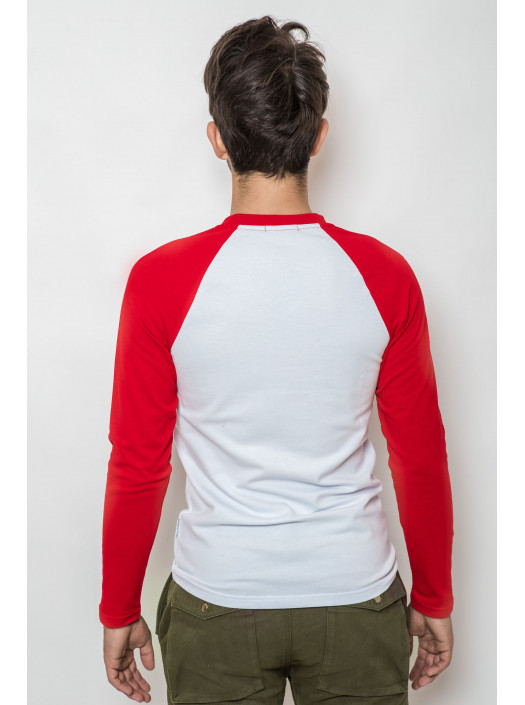 Джемпер Пуловер 4812_Белый/красный