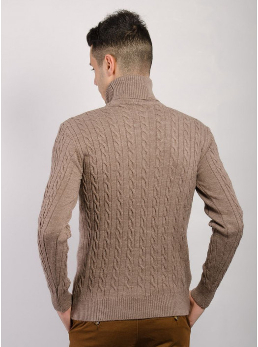 Свитер Гольф №27F001_Кофейный