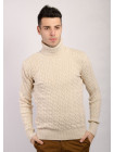 Свитер Гольф №27F001_Светло-бежевый