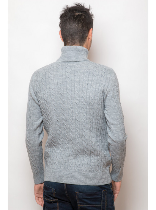 Свитер Гольф №27F001_Светло-серый