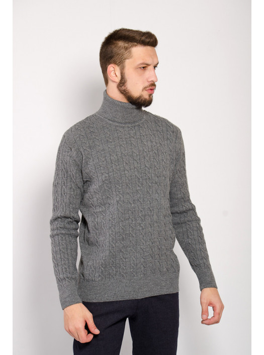 Свитер Гольф №27F001_Темно-серый