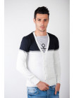 Кардиган Кофта №90F007_Сине-белый