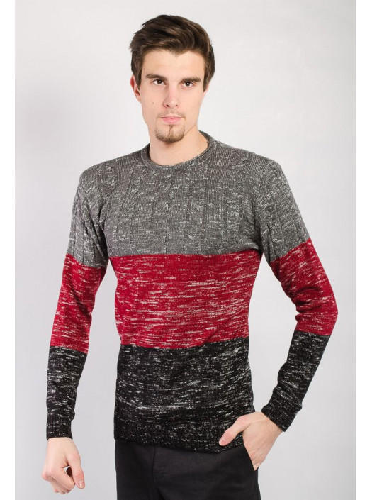 Свитер Свитер №28F006_Черно-бордовый