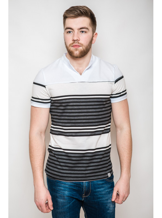 Поло Поло 4006-1_Темно-серый белый