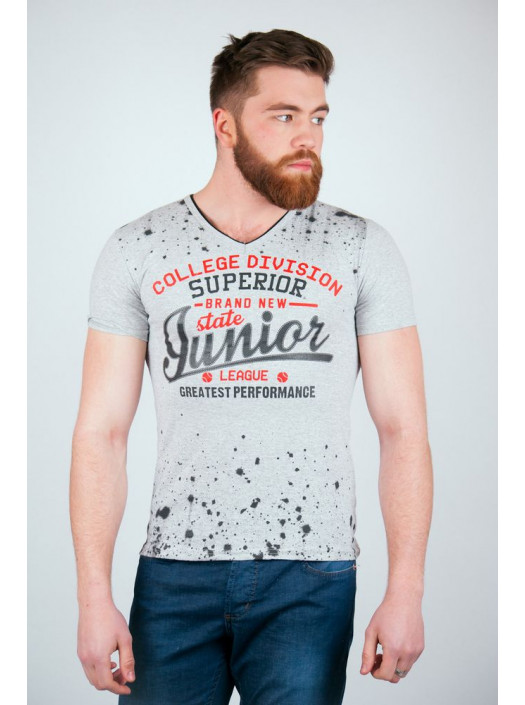 Футболка Футболка №128F011_Светло-серый