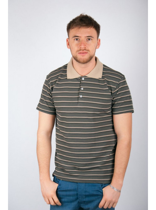 Поло Поло №61F068_Оливково-кофейный