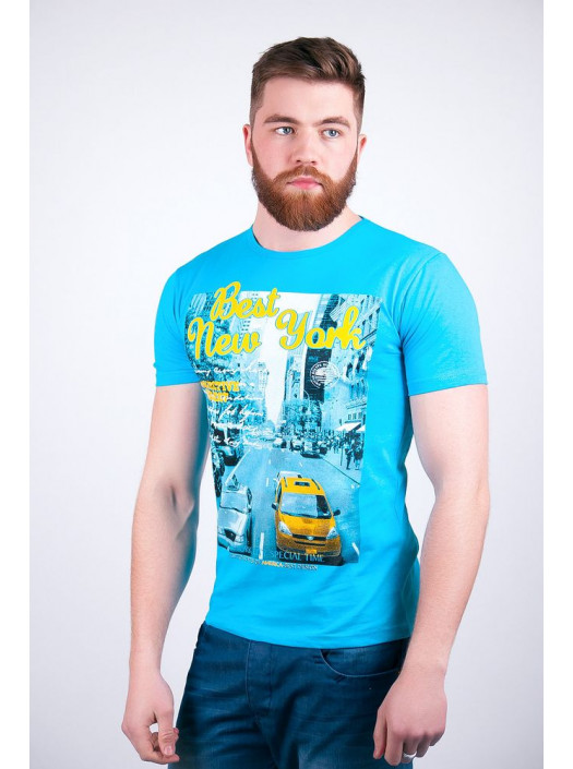 Футболка Футболка №67F024_Бирюзовый