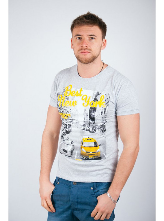 Футболка Футболка №67F024_Светло-серый