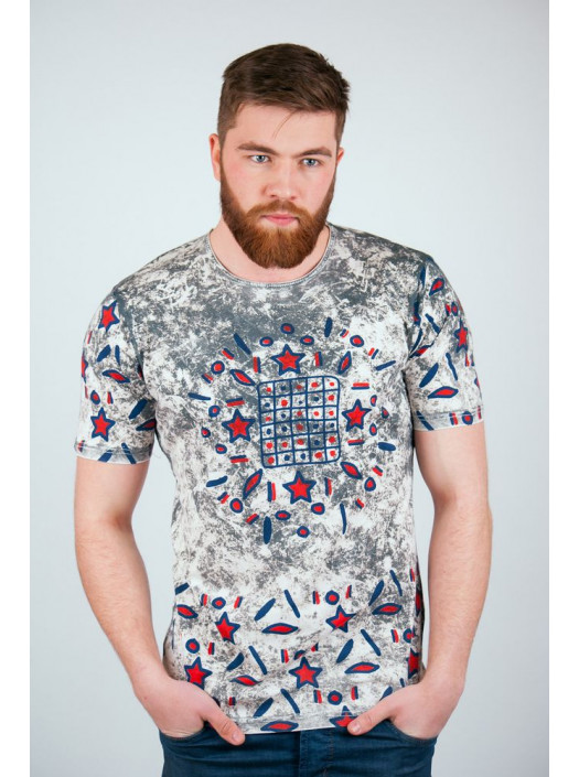 Футболка Футболка (батал) №114F010_Серый