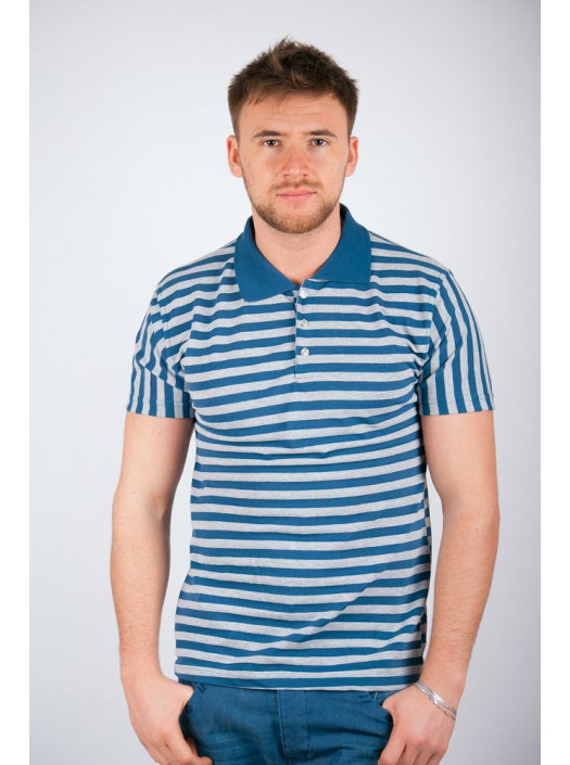 Поло Поло №61F042_Сине-серый