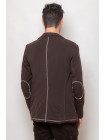 Пиджаки Трикотажный пиджак 2440_Шоколадный