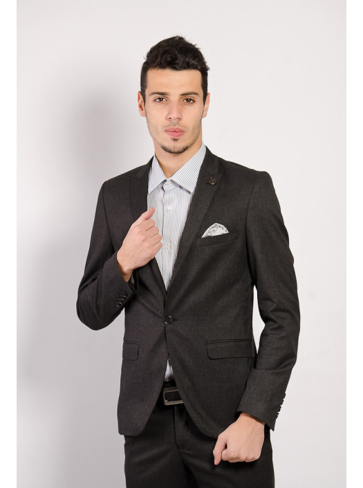 Пиджаки Пиджак №70F003_Черно-серый