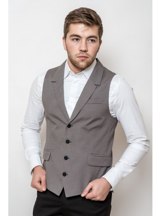 Жилетка Жилет 2103/1_Серо-коричневый