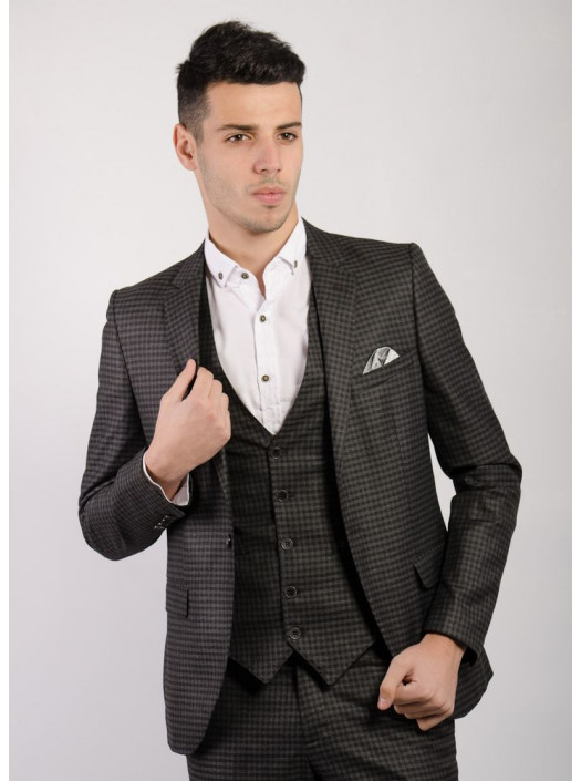 Пиджаки Пиджак №70F010_Клетка темно-серая