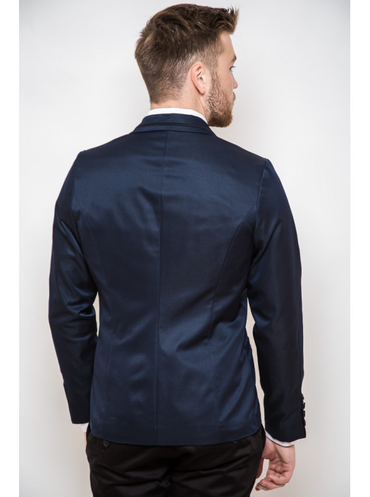 Пиджаки Пиджак 2404/1_Черно-синий