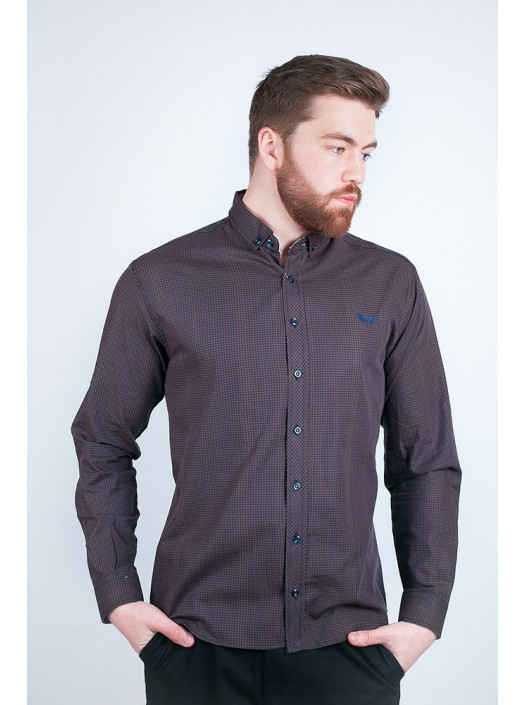 Рубашка Рубашка №94F033_Шоколадный