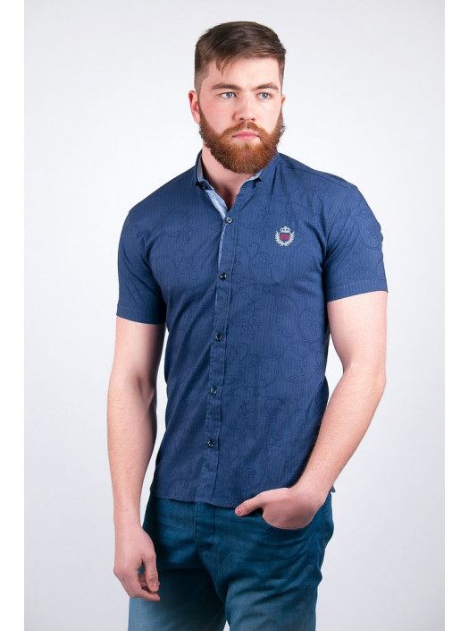 Рубашка Рубашка №94F023_Темно-синий