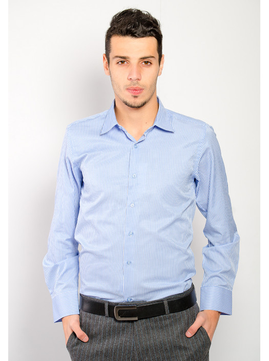 Рубашка Рубашка №74F001_Голубая полоска