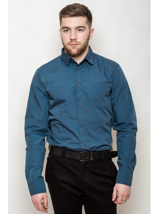 Рубашка Рубашка 3220-2_Серо-синий