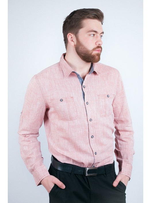 Рубашка Рубашка №46F065_Коралловый