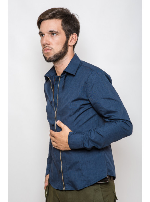 Рубашка Рубашка 3221_Синий джинс