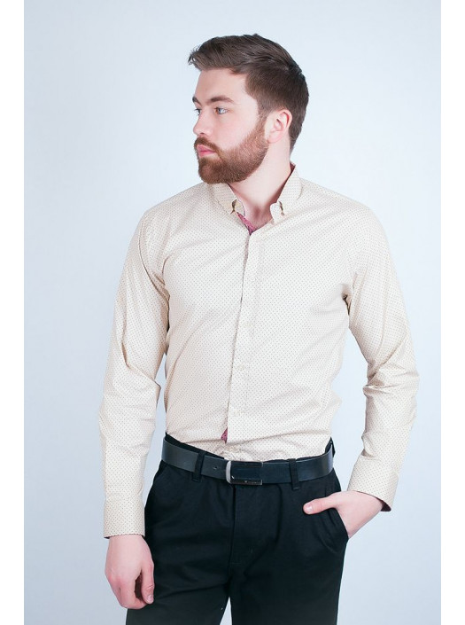 Рубашка Рубашка №54F016_Светло-бежевый
