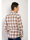 Рубашка Рубашка №74F001_Персиковая клетка