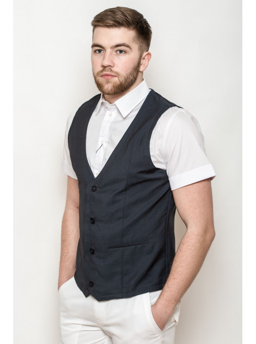 Рубашка обманка жилет-рубашка  3114_Белый