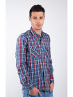 Рубашка Рубашка №101F007_Сине-красный