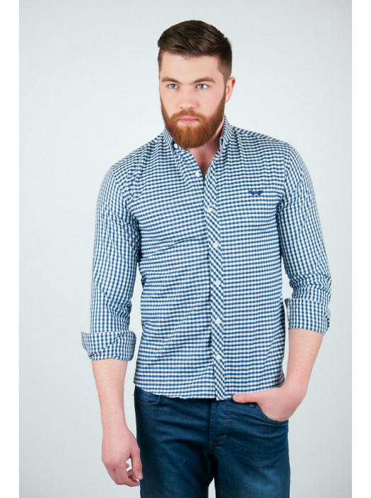 Рубашка Рубашка №94F036_Сине-белый