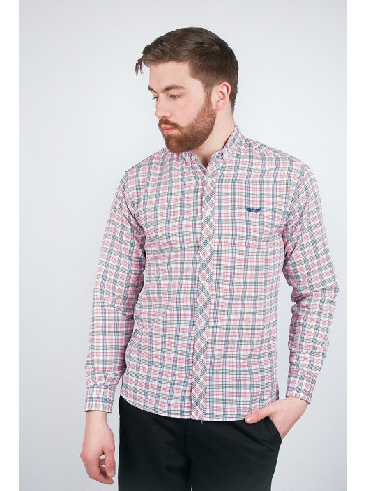 Рубашка Рубашка №94F054_Сине-красный