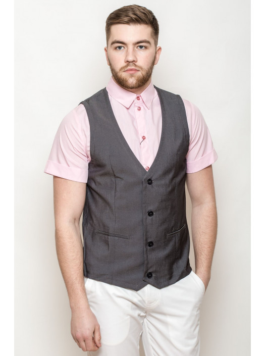 Рубашка обманка жилет-рубашка  3114_Розовый