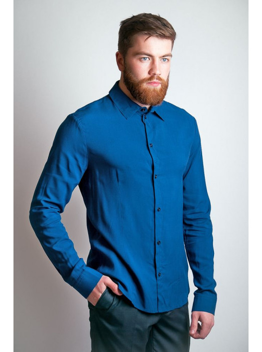Рубашка Рубашка 3256_Темно-синий