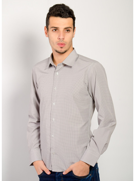 Рубашка Рубашка №74F001_Серая клетка