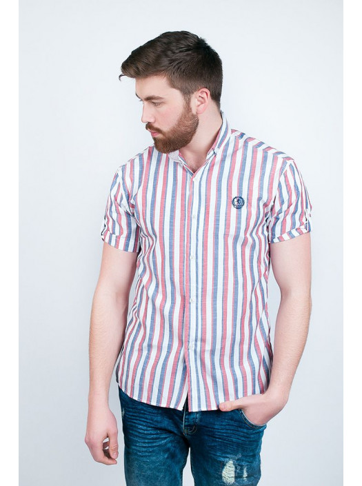 Рубашка Рубашка №94F049_Красно-белый