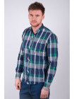 Рубашка Рубашка №101F004_Сине-зеленый