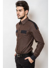 Рубашка Рубашка 3223_Темно-коричневый