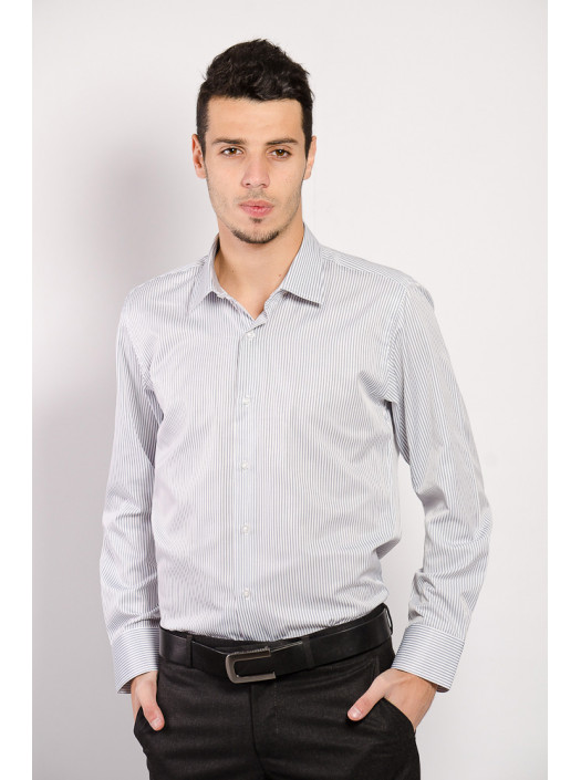 Рубашка Рубашка №74F001_Серая полоска