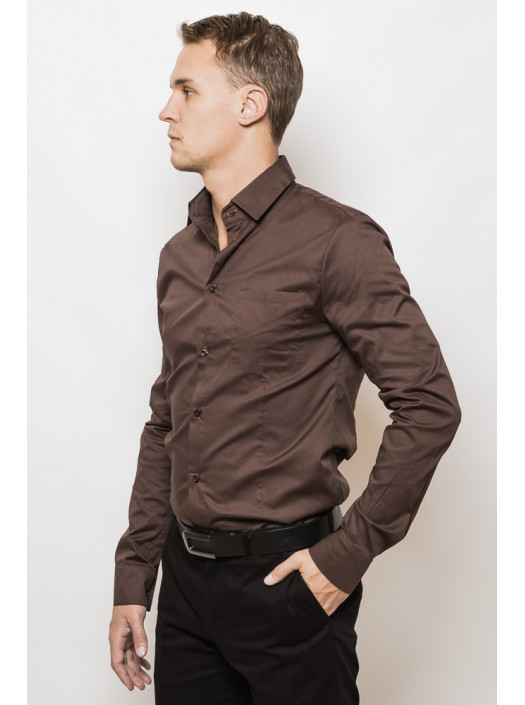 Рубашка Рубашка 3220_Шоколадный